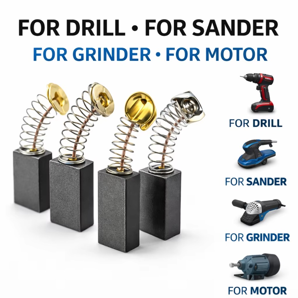40個入りヘビーデューティーカーボンブラシ、金属ベース付き、 - Heavy Equipment Grinder のレビューと価格